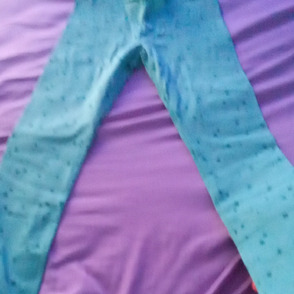 Blue Patterned Leggings